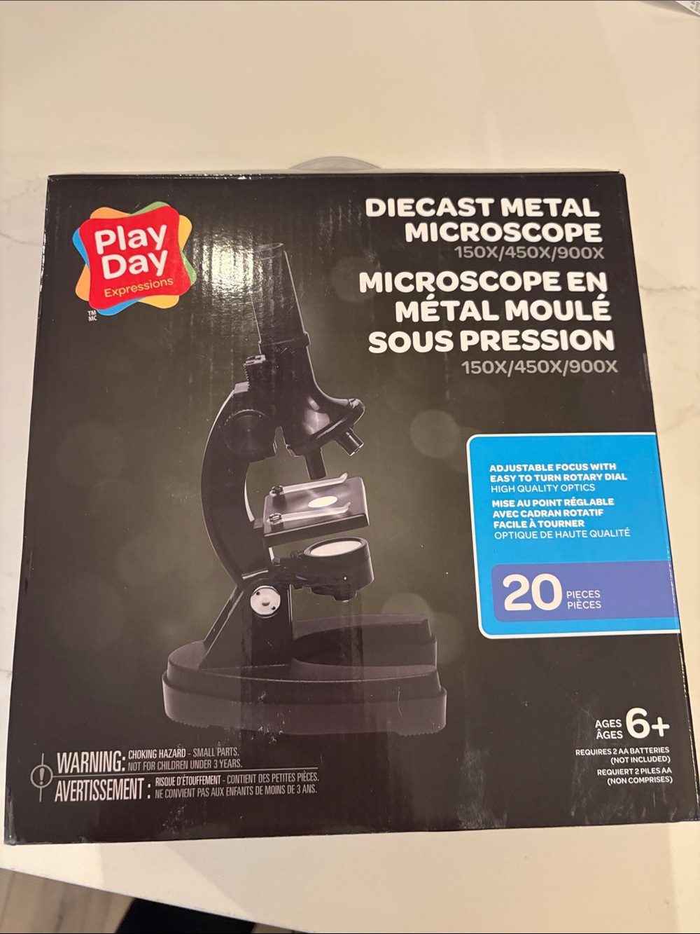 Play Day Diecast Metal Microscope - Black